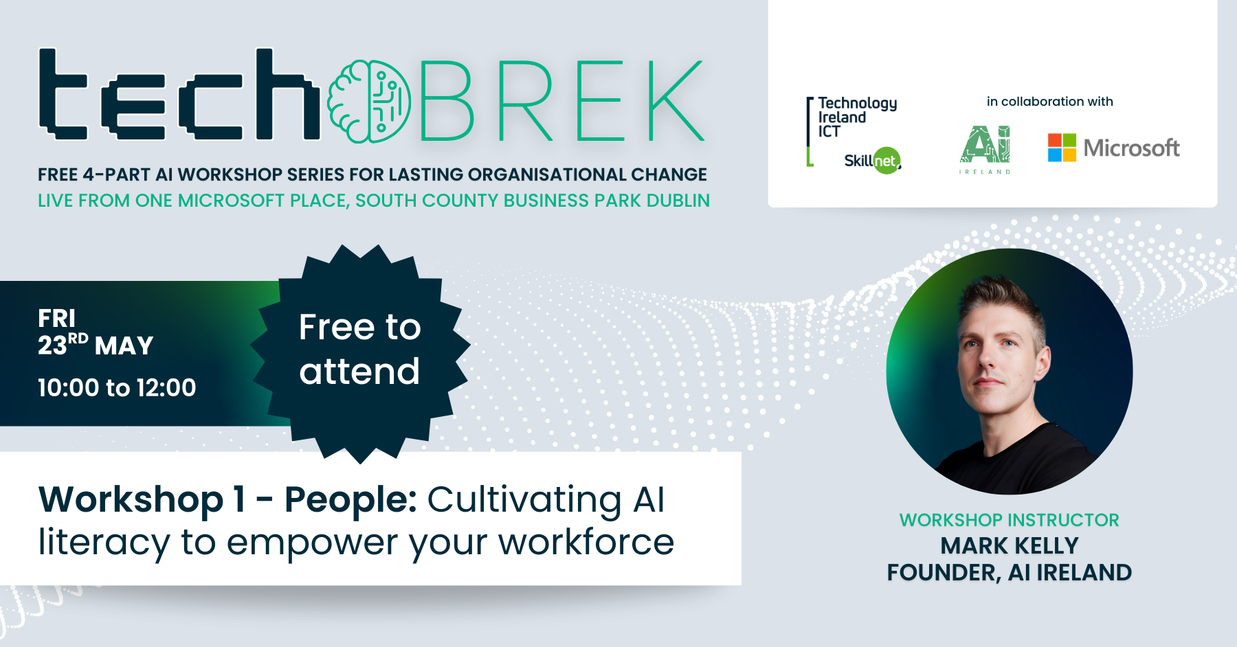 techBREK AI Workshop Series Part 1 - People social share graphic