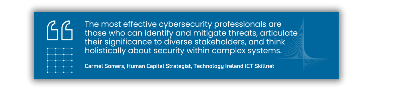 Carmel Somers, Human Capital Strategist for Technology Ireland ICT Skillnet, speaking at Cyber Ireland National Conference