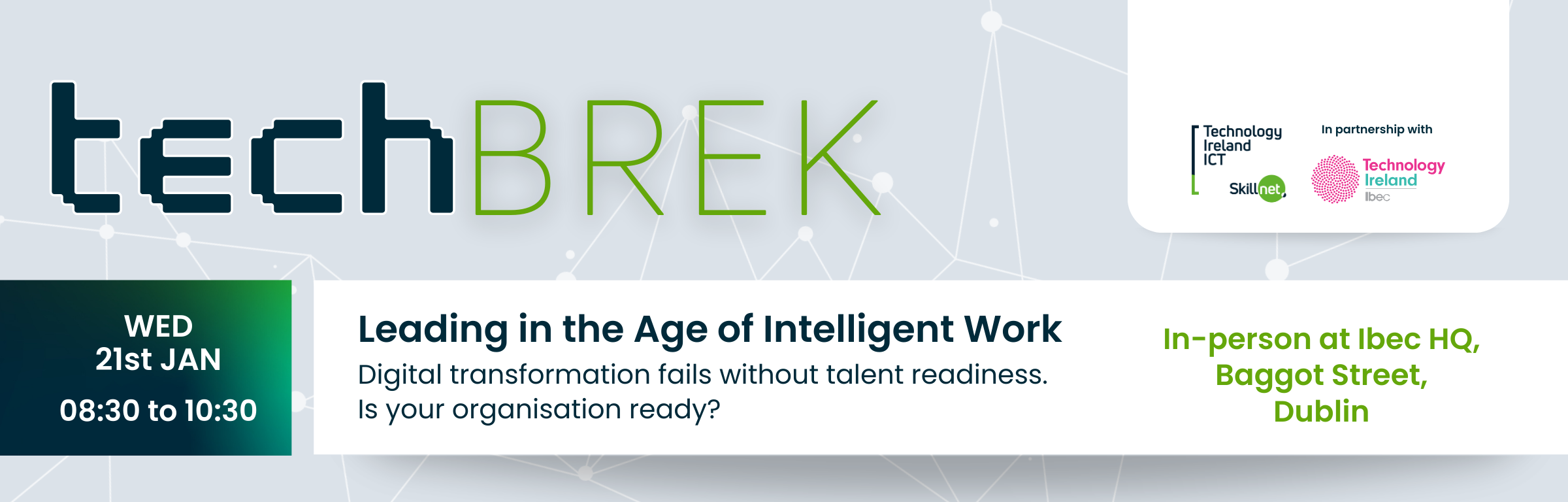 techBREK Leading in the Age of Intelligent Work web banner