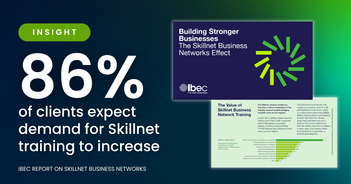 New Ibec Report Highlights Growing Demand for Skillnet Business Network Training